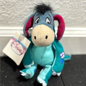 Disney Eeyore Plush Toy - Blue and‎ Pink —Vintage